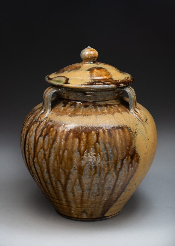 Lidded wood-fired jar
