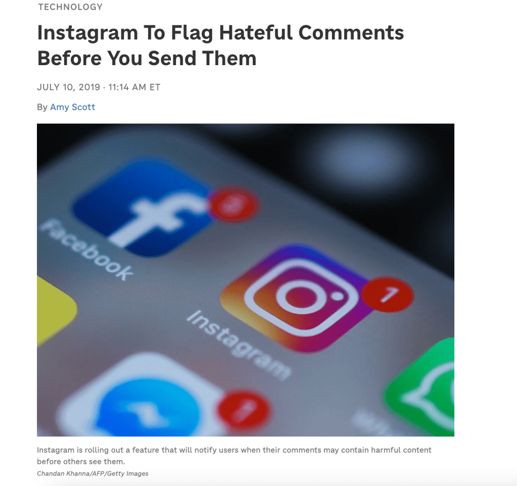 Screenshot from NPR article.
