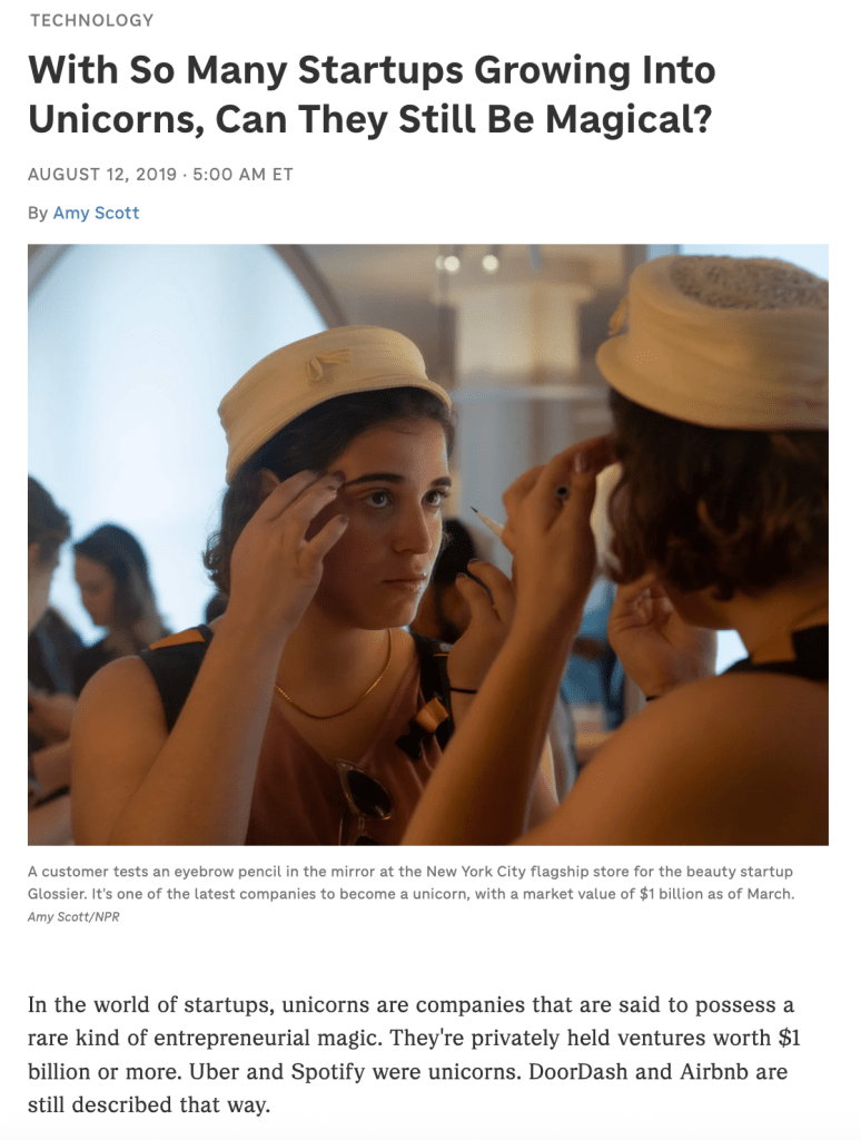 Screenshot from NPR article.